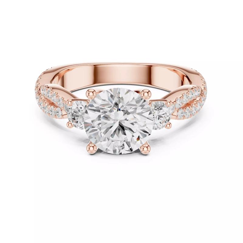 Twisted Shank Round Cut Diamond Engagement Ring 3DM STL Video