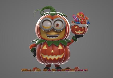Pumpkin Minion Candy Holder