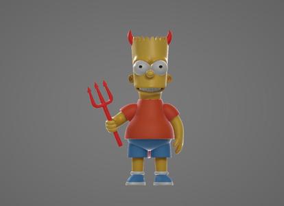 Devil Bart Simpson Statue