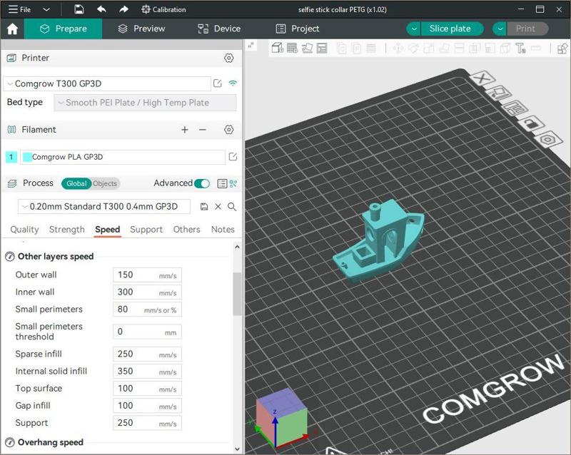 Comgrow T300 GP3D Orca presets
