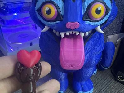 Cute Teddy Bear with Large Heart