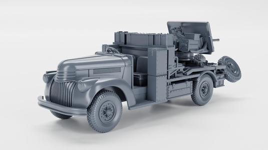 Chevrolet WD 30 CWT truck (1.5 tons) - 2-Pdr QF Portee (anti-tank) (US, WW2)