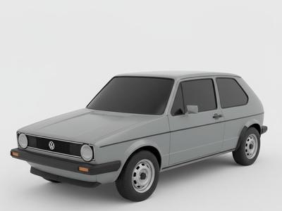 Model Car Vw Golf 2