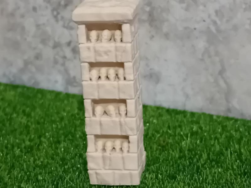 Skull pillar -dnd & wargames pillar of skulls 28mm
