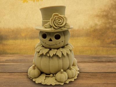The Elegant Pumpkin Snowman 