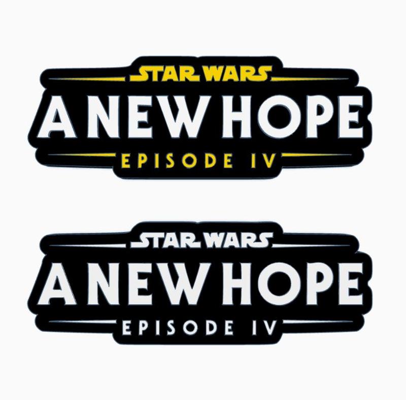 STAR WARS - A NEW HOPE - EPISODE IV Logo Display by MANIACMANCAVE3D