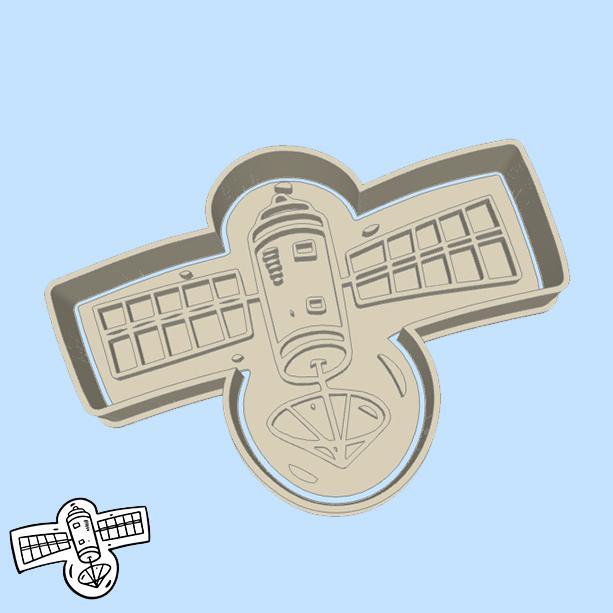 Science and technology cookie cutters - satellite (style 2)