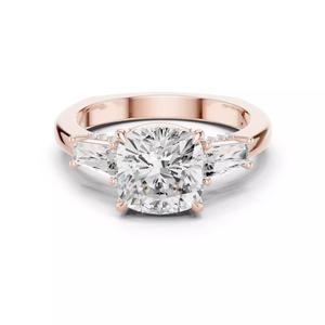Baguette Cushion Solitaire Ring 3dm stl renders animation videos
