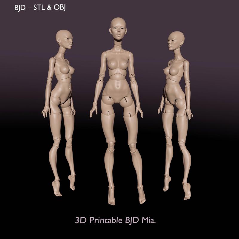 BJD doll Mia - 40cm ball jointed doll, doll 3d model, bjd anime 3d model, | articulateddolls |balljointeddoll | dollmodeling | handmadebjd