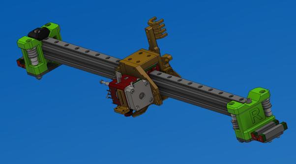 Rat Rig V-Core 3.1 - 400 - BIQU H2 V2S REVO Extruder - Cradle/Holder- HB v32