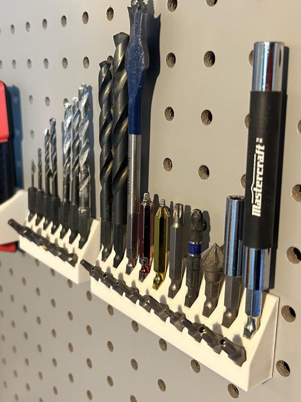 Pegboard 20x hex driver / bit holder (fully parametric!)