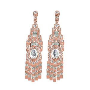 Antique Round and Baguette Diamond Art Deco Earring
