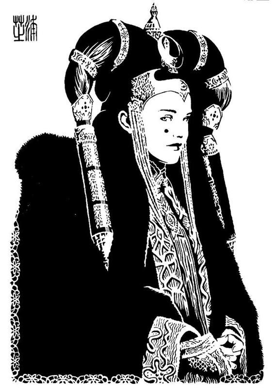 Padmé Amidala stencil