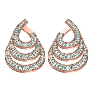 Triple Pear Baguette Set Earring