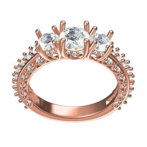 Simulated Round Cut Diamond Engagement Ring