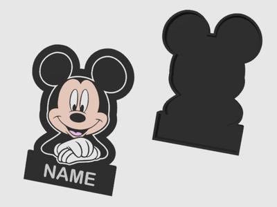 LightBox Mickey with Editable Name