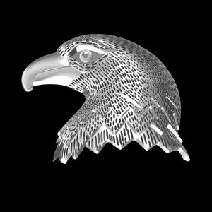Eagle Head Engraved Pendant