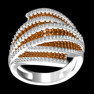 Antique Brown and White Diamond Ring
