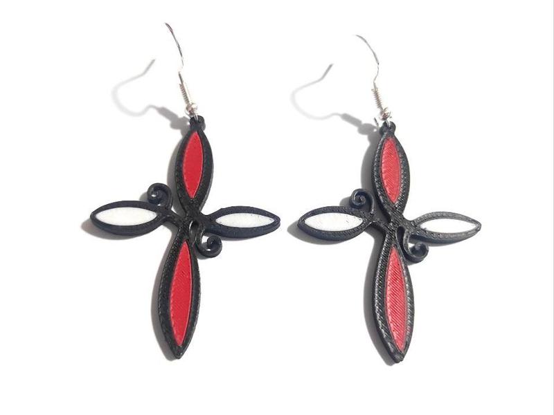 Crimson Blossom - Earrings
