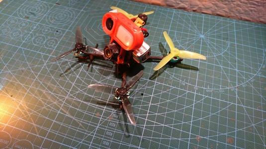 Toothpick canopy with top battery + insta360 GO mount.