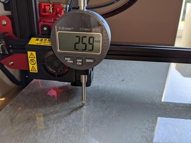CR-10S Pro V2 Dial Guage Holder for bed leveling