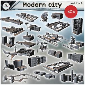 Modern city pack No. 5 - Cold Era Modern Warfare Conflict World War 3 RPG  Post-apo WW3 WWIII