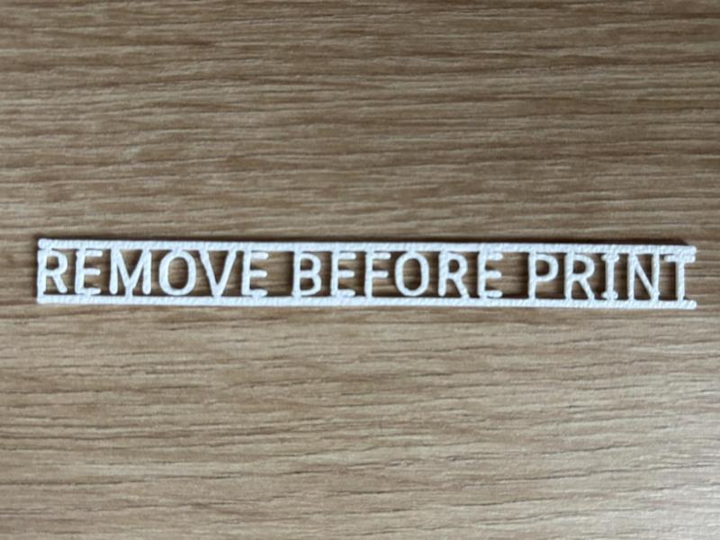 Remove Before Print text for dust covers