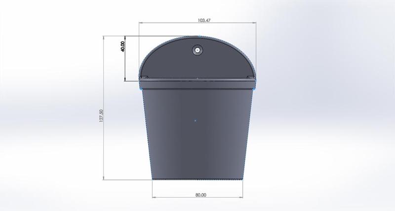 Plant Pot For Wall 103mm wide top 80mm bottom