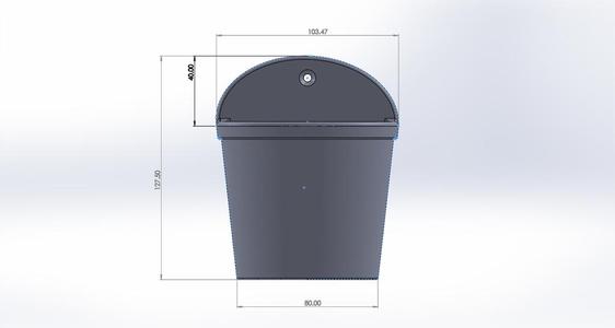 Plant Pot For Wall 103mm wide top 80mm bottom