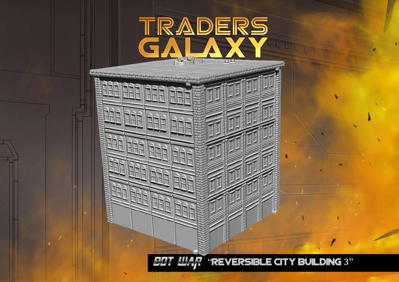 Multipart Large City Building 4 - 10mm human scale