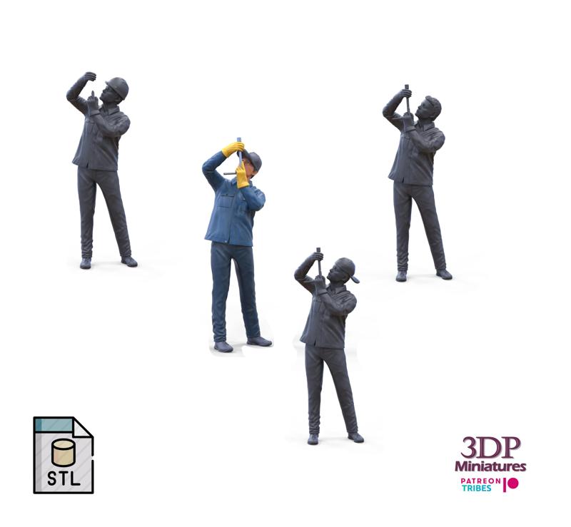 N1 MECHANIC CREW WORKING UNDER A CAR OR CONSTRUCTION WORKER