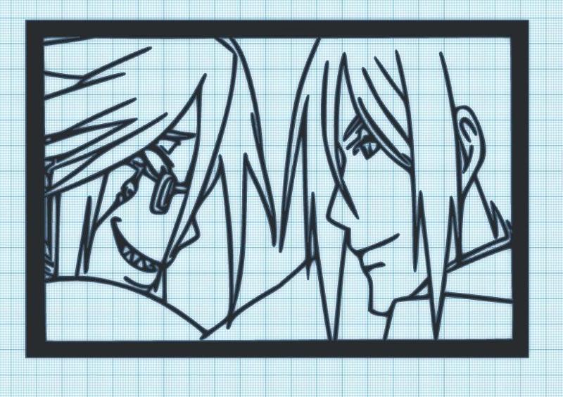 GRELL vs SEBASTIAN - BLACK BUTLER - WALL ART