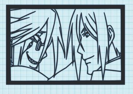 GRELL vs SEBASTIAN - BLACK BUTLER - WALL ART