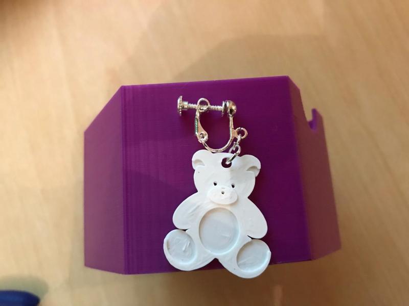 teddy bear earrings charm jewellery also available as multi colour