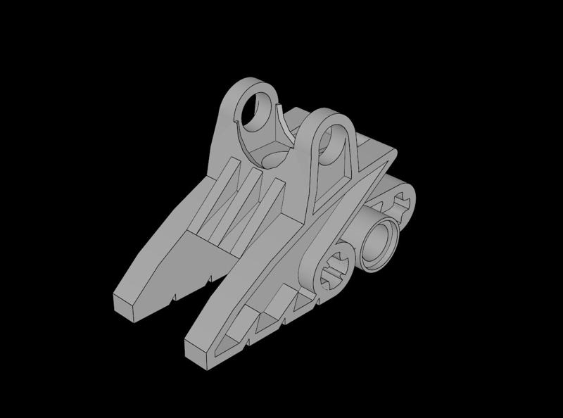 Lego Compatible (41668.dat) Constraction Foot  2 x  5 x  3 with Ball Socket