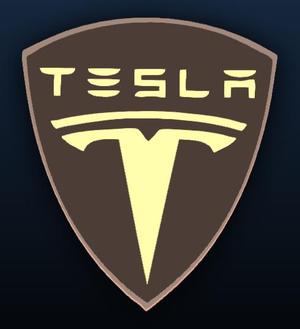 Tesla Logo Plaquard