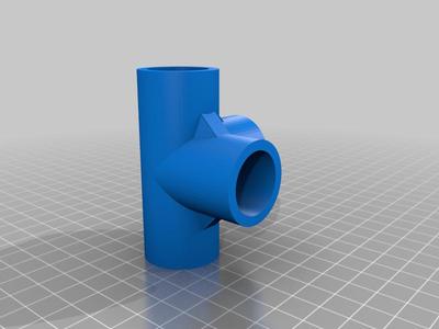 4 Way 90 Tee PVC 1/2" Furniture-