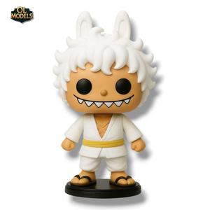 Labubu Luffy Gear 5 Chibi Figure One Piece 3D Model