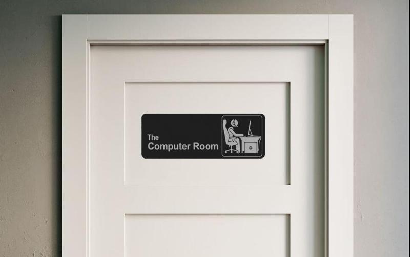 The Computer room sign - The Office TV Series