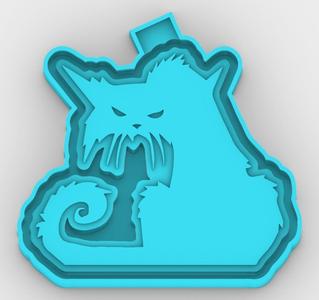 Stray Cat of the Night - Halloween - freshie mold - STL for silicone mold