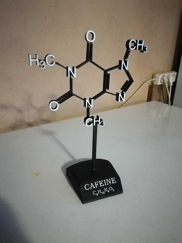 Caffein molecule trophy