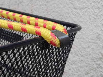 Clip on Hook for elastic bands on bike basket