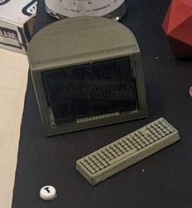 Computer model - Keyboard + Monitor