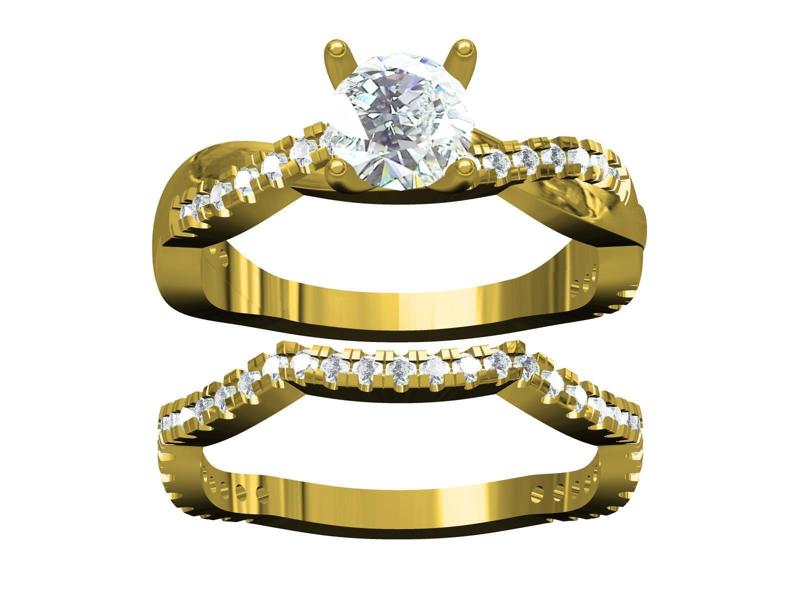 Twisted Infinity Wedding Ring With Band