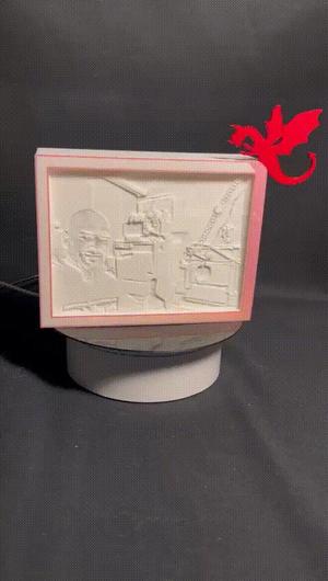 Dragon LithoPhrame with lid - Lithophane 144*108