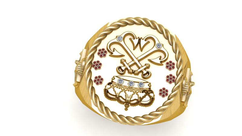 RING TAAJ GOLD  3d printable model