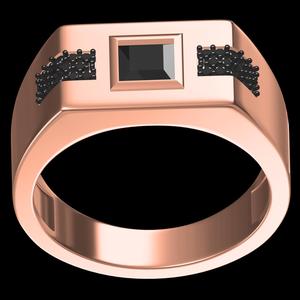 Unique Black Diamond Wedding Band for Men