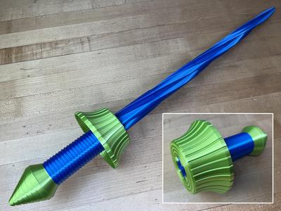 Collapsing Drill Sword with Replaceable Blade (Dual Color)