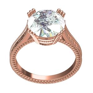 Single Stone Triple Prong Solitaire Ring