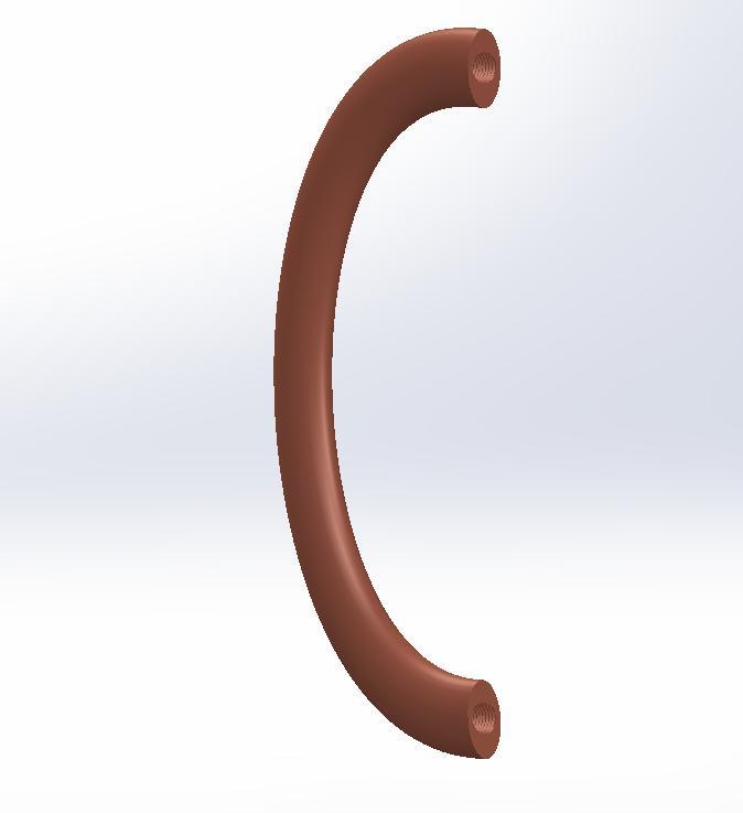Wardrobe Handle Ellipse 65mm x 5mm V1